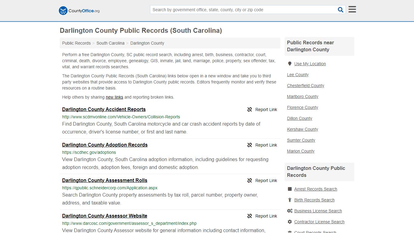 Public Records - Darlington County, SC (Business, Criminal ...
